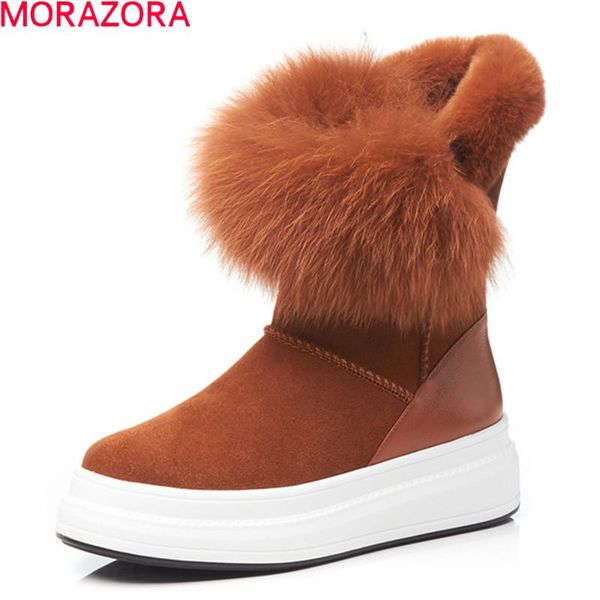 morazora 2021 genuine leather ankle boots comfortable flat heel round toe platform women boots winter keep warm snow, Black
morazora 2021 genuine leather ankle boots comfortable flat heel round toe platform women boots winter keep warm snow, Black