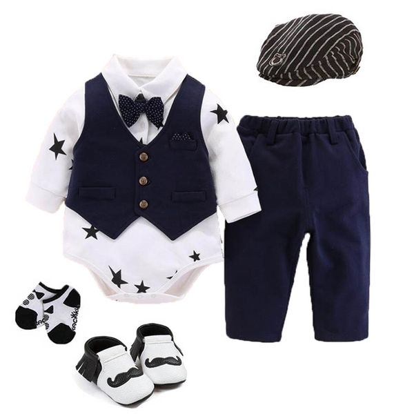 baby boys wedding party tuxedo suit newborn bodysuit+pants+hat+socks+shoes outfits & set gentleman birthday gift y201009, White
baby boys wedding party tuxedo suit newborn bodysuit+pants+hat+socks+shoes outfits & set gentleman birthday gift y201009, White