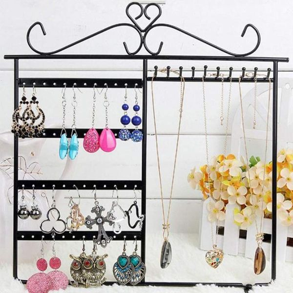 48 holes metal 10 hooks mounted earring necklace bracelet display stand metal jewelry storage stand earring holder, Pink;blue
48 holes metal 10 hooks mounted earring necklace bracelet display stand metal jewelry storage stand earring holder, Pink;blue