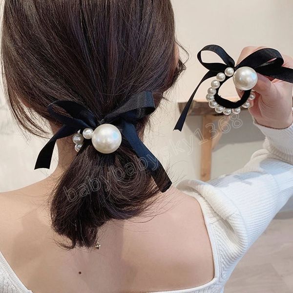 woman big pearl hair ties fashion korean style hairband bow scrunchies girls ponytail holders rubber band hair accessories, Slivery;white
woman big pearl hair ties fashion korean style hairband bow scrunchies girls ponytail holders rubber band hair accessories, Slivery;white
