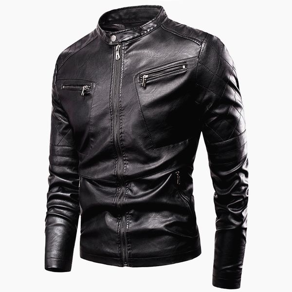 2021 new men's spring new motor casual vintage leater autumn biker rivet pockets pu leather jacket coat men 6ioi, Black
2021 new men's spring new motor casual vintage leater autumn biker rivet pockets pu leather jacket coat men 6ioi, Black