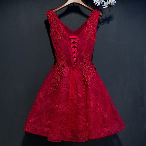 robe de soiree 2021 wine red elegant pearl black lace evening dresses short v-neck appliques beading graduation party prom dress, Black;red
robe de soiree 2021 wine red elegant pearl black lace evening dresses short v-neck appliques beading graduation party prom dress, Black;red