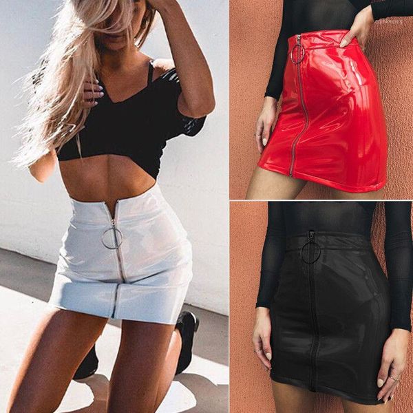 women fashion high waist pu leather skirt ladies zipper ring punk skirt stretch short pencil bodycon mini white black1, Black
women fashion high waist pu leather skirt ladies zipper ring punk skirt stretch short pencil bodycon mini white black1, Black