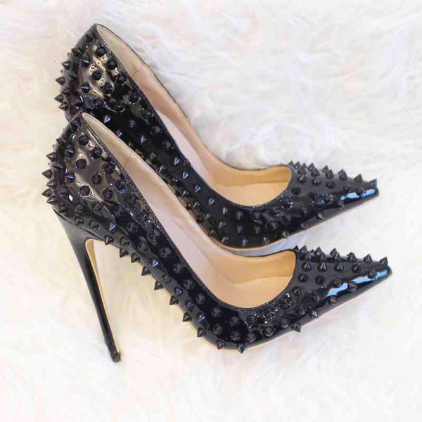 fashion women pumps black patent leather spikes point toe high heels thin heel shoes lady genuine 120mm 100mm
fashion women pumps black patent leather spikes point toe high heels thin heel shoes lady genuine 120mm 100mm