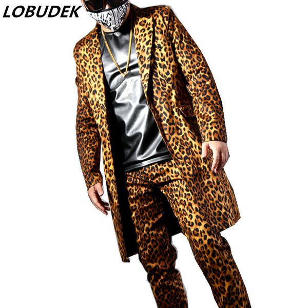 fashion leopard printing long suit jackets blazers men's suits bar nightclub singer dj stage outfit rock hip hop rock costumes 1022, Gray
fashion leopard printing long suit jackets blazers men's suits bar nightclub singer dj stage outfit rock hip hop rock costumes 1022, Gray