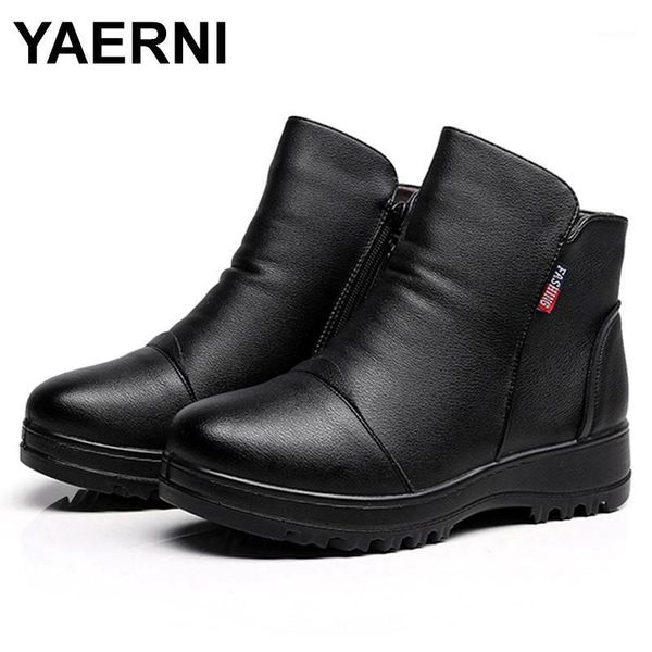boots yaerni 2021 fashion women winter shoes woman genuine leather flat snow warm ankle casual mother cotton shoes1, Black
boots yaerni 2021 fashion women winter shoes woman genuine leather flat snow warm ankle casual mother cotton shoes1, Black