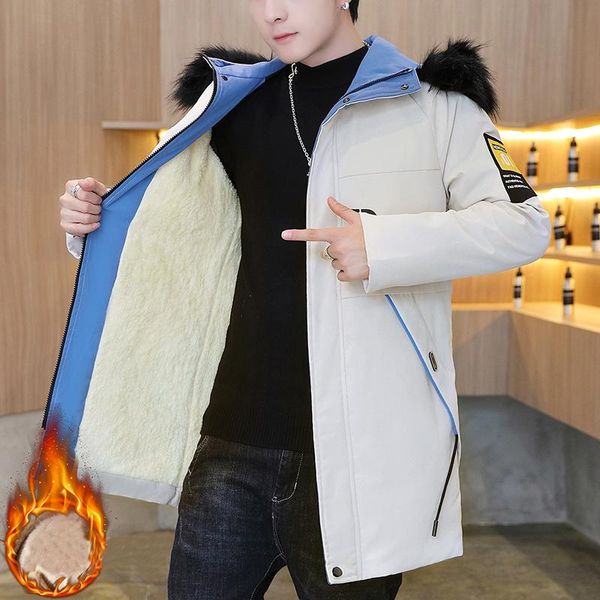 men's trench coats autumn winter windbreaker korean plush thickened jacket youth medium long length coat cotton padded parka outwear wa, Tan;black
men's trench coats autumn winter windbreaker korean plush thickened jacket youth medium long length coat cotton padded parka outwear wa, Tan;black