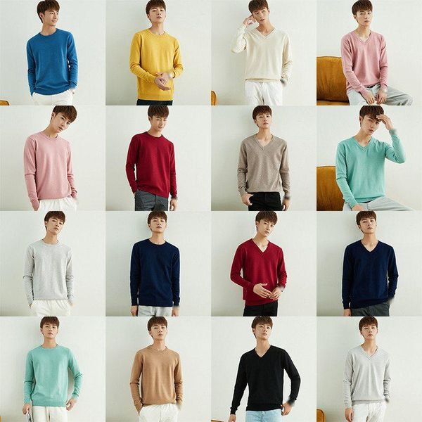 men's sweaters fashionable autumn and winter t-shirt v-neck loose youth solid color sweater, White;black
men's sweaters fashionable autumn and winter t-shirt v-neck loose youth solid color sweater, White;black