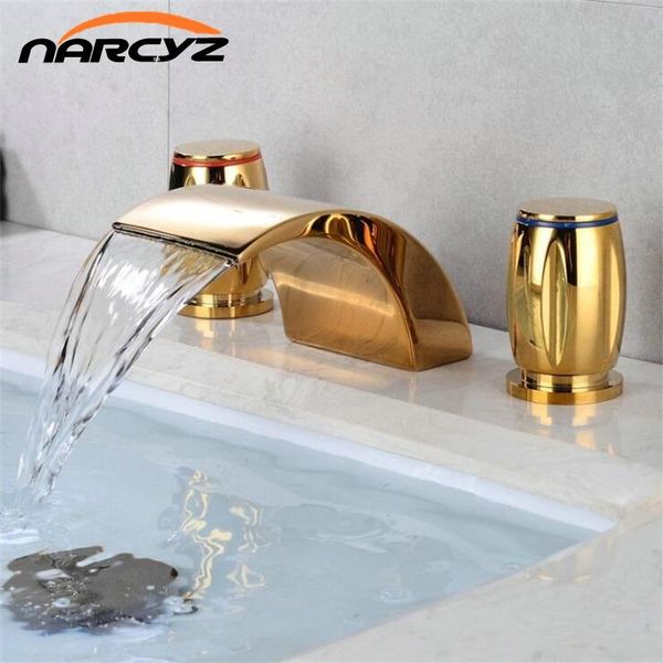 basin faucet wide mouth waterfall gold/nickel color deck mounted water faucet bathroom basin and cold water 0807
basin faucet wide mouth waterfall gold/nickel color deck mounted water faucet bathroom basin and cold water 0807