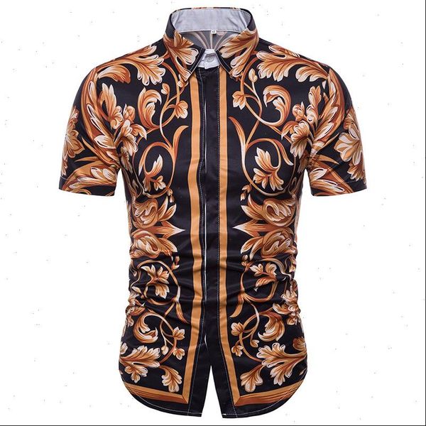 mens slim fit short sleeve dress shirts 2021 brand baroque shirt men party show prom chemise homme streetwear shirt male, White;black
mens slim fit short sleeve dress shirts 2021 brand baroque shirt men party show prom chemise homme streetwear shirt male, White;black