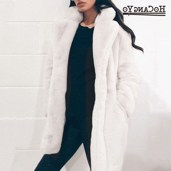 autumn winter women coat plus size 3xl covered button furry faux coats women's long loose soft rabbit fur overcoat t200506, Black
autumn winter women coat plus size 3xl covered button furry faux coats women's long loose soft rabbit fur overcoat t200506, Black