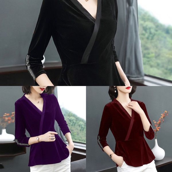 autumn and winter 2020 new v-neck women's slim and warm long sleeve t-shirtwomen's fashionable foreign style velvet bottomed warm, White 
autumn and winter 2020 new v-neck women's slim and warm long sleeve t-shirtwomen's fashionable foreign style velvet bottomed warm, White