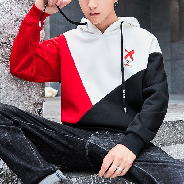 ssiaf men's drawstring hooded matching spring and autumn new korean pulloversweater pullover style trendy color men's sweater 2019, Black
ssiaf men's drawstring hooded matching spring and autumn new korean pulloversweater pullover style trendy color men's sweater 2019, Black