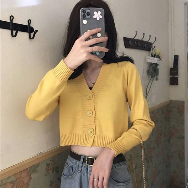 women's cropped cardigan sweaters female black white short sweater v neck single breasted sweater woman knitted korean bbylhu lg2010, White;black
women's cropped cardigan sweaters female black white short sweater v neck single breasted sweater woman knitted korean bbylhu lg2010, White;black