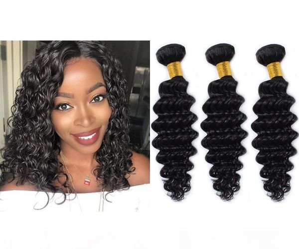 viya selling virgin human hair bundles deep wave 3 bundles no tangle no shedding can be colored, Black
viya selling virgin human hair bundles deep wave 3 bundles no tangle no shedding can be colored, Black