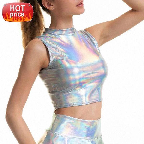 flashing metallic colors bodycon crop women turtleneck sleeveless tank beach party club vests festival rave #i87i, White
flashing metallic colors bodycon crop women turtleneck sleeveless tank beach party club vests festival rave #i87i, White