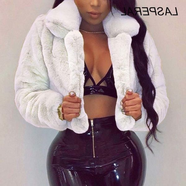lasperal winter warm fluffy faux coats women furry fake fur cropped jackets turn down collar open front overcoats t200506, Black
lasperal winter warm fluffy faux coats women furry fake fur cropped jackets turn down collar open front overcoats t200506, Black