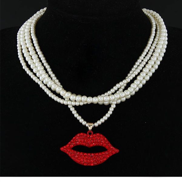 kymyad choker necklace women imitation pearl beads necklaces red lip pendant collier femme bijoux chunky necklaces jewelry, Golden;silver
kymyad choker necklace women imitation pearl beads necklaces red lip pendant collier femme bijoux chunky necklaces jewelry, Golden;silver