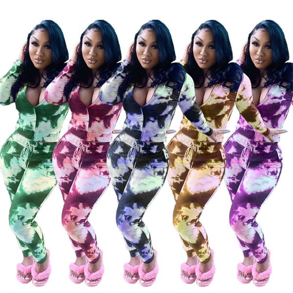 women tracksuit tie-dye camouflage printed long sleeve zipper crop + leggings pants two piece outfits suit sports sweat suit e122309, White
women tracksuit tie-dye camouflage printed long sleeve zipper crop + leggings pants two piece outfits suit sports sweat suit e122309, White