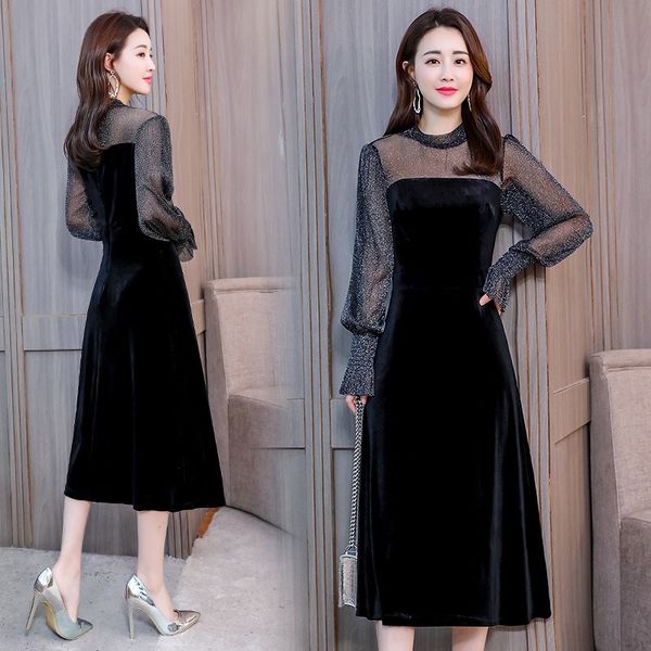 pb6z6 442lj dress women's autumn dress long long skirt 2020 new autumn winter splicing style spinning velvet european mid length skirt, Black;gray
pb6z6 442lj dress women's autumn dress long long skirt 2020 new autumn winter splicing style spinning velvet european mid length skirt, Black;gray