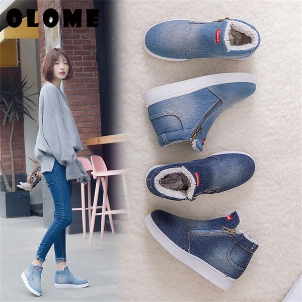 winter boots women new winter snow boots thickening shoes denim platform boots of cotton shoes large size student flat shoes2019, Black;white
winter boots women new winter snow boots thickening shoes denim platform boots of cotton shoes large size student flat shoes2019, Black;white