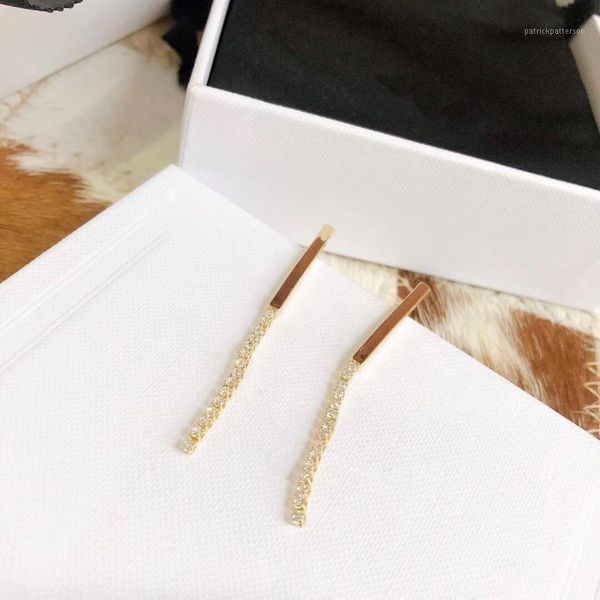 dangle & chandelier classic simple glossy row diamond earrings brass material s925 sterling silver post party earrings1
dangle & chandelier classic simple glossy row diamond earrings brass material s925 sterling silver post party earrings1