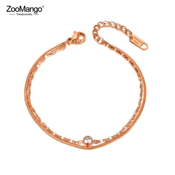 link, chain zoomango trendy double layer stainless steel crystal charm strand bracelet for women rose gold snake link zb20043, Black
link, chain zoomango trendy double layer stainless steel crystal charm strand bracelet for women rose gold snake link zb20043, Black