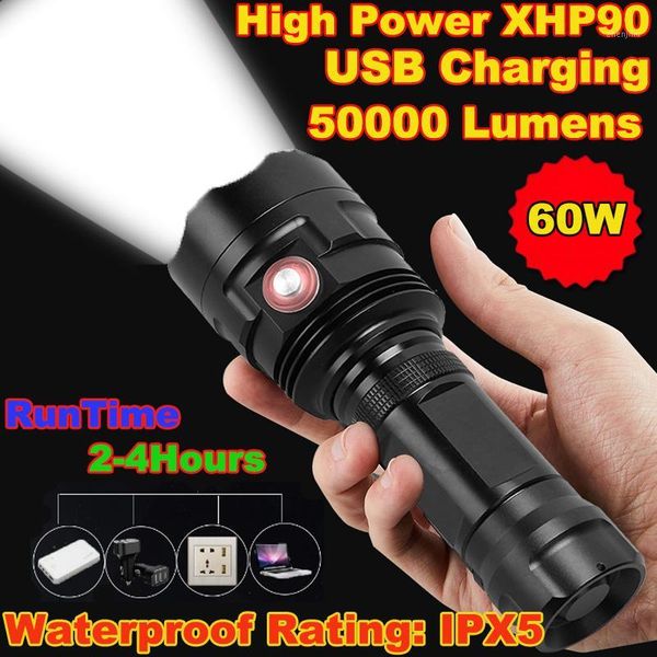 super bright xhp90 usb rechargeable led powerful torch waterproof hunting light use 26650 battery1
super bright xhp90 usb rechargeable led powerful torch waterproof hunting light use 26650 battery1