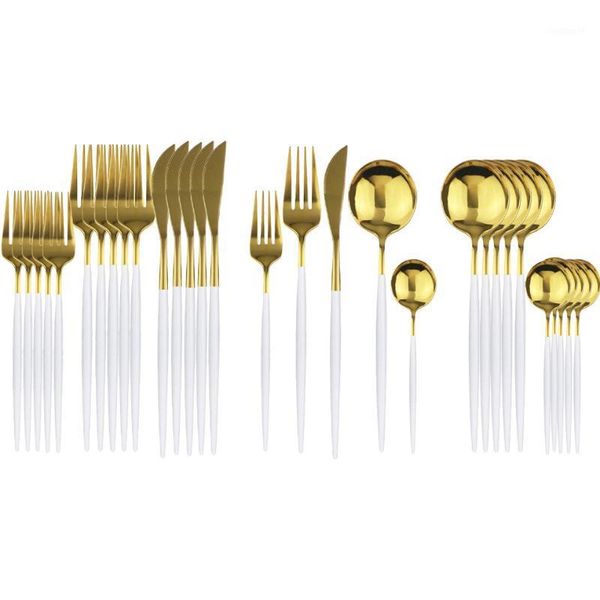 30pcs gold dinnerware set white gold cutlery set dessert fork flatware 304 stainless steel tableware home accessories1
30pcs gold dinnerware set white gold cutlery set dessert fork flatware 304 stainless steel tableware home accessories1