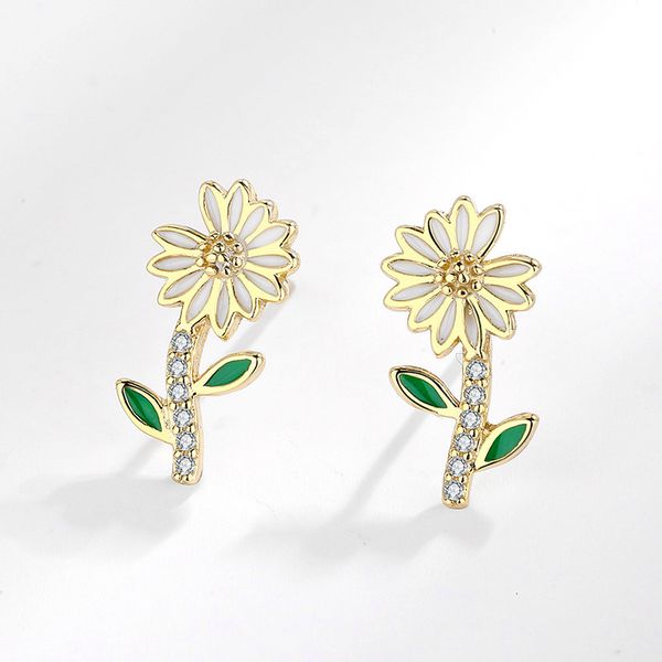 s925 silver daisy earrings for women, Golden
s925 silver daisy earrings for women, Golden