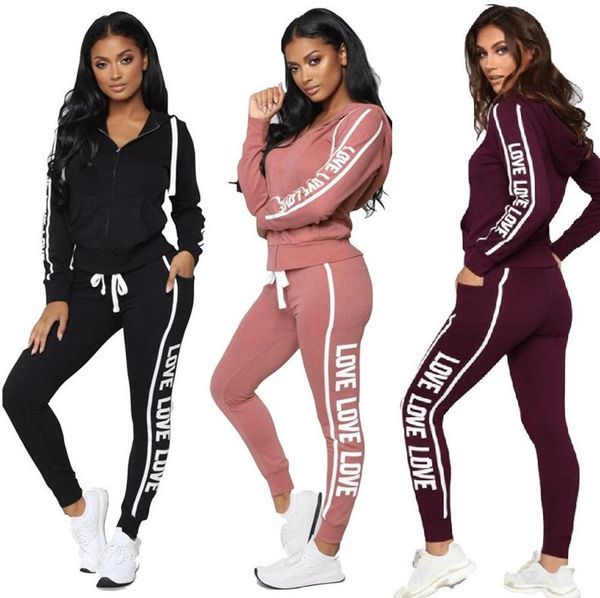 love print hooded casual suit womens tracksuit hoodie zip jacket zipper coat and pants leggings two piece outfits clothing set sale d102602, White
love print hooded casual suit womens tracksuit hoodie zip jacket zipper coat and pants leggings two piece outfits clothing set sale d102602, White