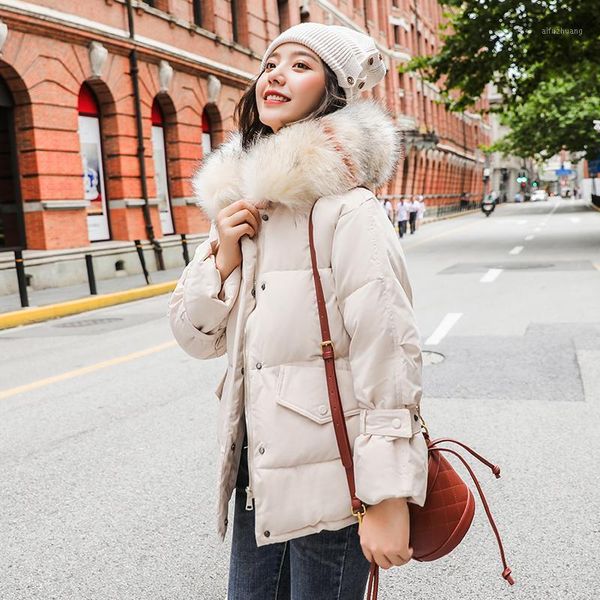 fashion short hooded parka 2020 new winter jacket women office lady solid parka casual fur collar coat1, Black
fashion short hooded parka 2020 new winter jacket women office lady solid parka casual fur collar coat1, Black