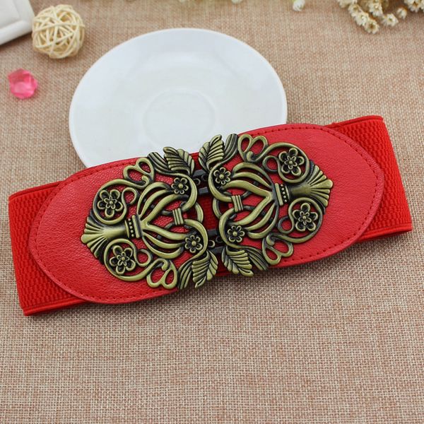 korean-style women's court band band carved elastic wide belt fashionable women's elastic belt waist girdle m4xmf, Black;brown 
korean-style women's court band band carved elastic wide belt fashionable women's elastic belt waist girdle m4xmf, Black;brown