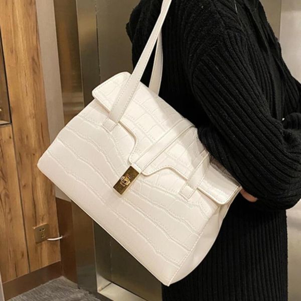 stone pattern large tote bag 2020 fashion new pu leather women's designer handbag large capacity shoulder bag