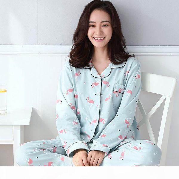print flamingo spring 2019 loose pajamas women girls homewear set long sleeve elastic waist pants cotton lounge pyjamas s86907, Black;red
print flamingo spring 2019 loose pajamas women girls homewear set long sleeve elastic waist pants cotton lounge pyjamas s86907, Black;red