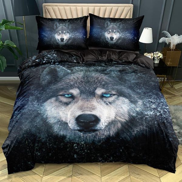 3d wolf duvet cover sets design black bed linen pillow covers king single twin double size 160*200cm animal bedclothes
3d wolf duvet cover sets design black bed linen pillow covers king single twin double size 160*200cm animal bedclothes