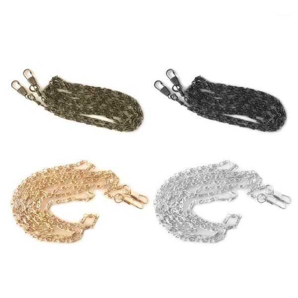 1 pc 120cm metal chain for handbag shoulder bag diy replacement delicate purse handle with 2 buckles bag parts accessories1, Black
1 pc 120cm metal chain for handbag shoulder bag diy replacement delicate purse handle with 2 buckles bag parts accessories1, Black