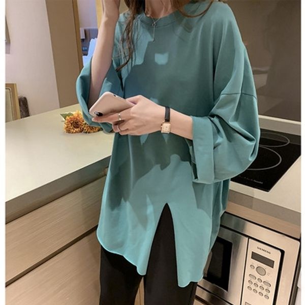 t- women's spring and t- shirt summer 2020 new korean version loose and lazy style mid long versatile long sleeve bottoming shirt tr, White
t- women's spring and t- shirt summer 2020 new korean version loose and lazy style mid long versatile long sleeve bottoming shirt tr, White