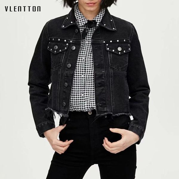 autumn street rivet tassel black denim jacket women pockets solid short coat femme casual jeans jackets outwear veste femme, Black;brown
autumn street rivet tassel black denim jacket women pockets solid short coat femme casual jeans jackets outwear veste femme, Black;brown