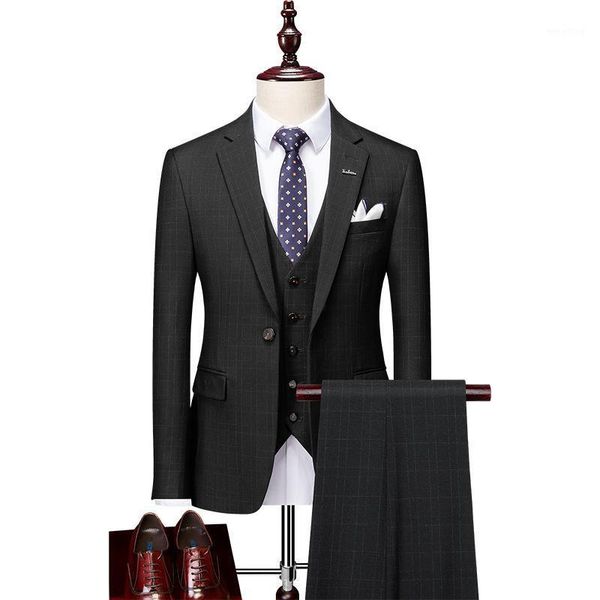 men's suit fashion gentleman plaid men's suit three-piece jacket + pants + vest business casual formal professional wear1, White;black
men's suit fashion gentleman plaid men's suit three-piece jacket + pants + vest business casual formal professional wear1, White;black