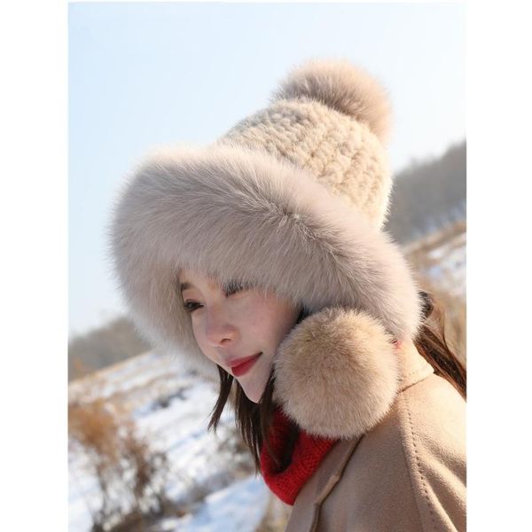 beanie/skull caps russian knit cap design natural hats of real fur pompom ball winter women ski ear protection headwear h32, Blue;gray
beanie/skull caps russian knit cap design natural hats of real fur pompom ball winter women ski ear protection headwear h32, Blue;gray