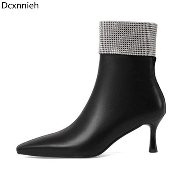 boots rhinestone clear heels ankle women genuine leather pointy toe black crystal shoes party woman 2021
boots rhinestone clear heels ankle women genuine leather pointy toe black crystal shoes party woman 2021