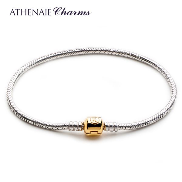 athenaie 925 sterling silver snake chain bracelet with the lock color 18kt gold for charm bracelets & bangles jewelry diy q1210, Black
athenaie 925 sterling silver snake chain bracelet with the lock color 18kt gold for charm bracelets & bangles jewelry diy q1210, Black
