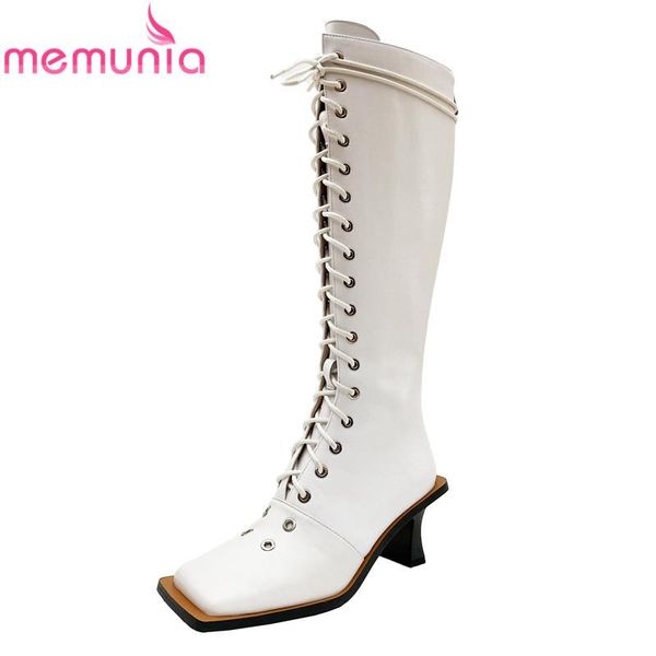 memunia 2021 new arrival women boots genuine leather boots thick high heels square toe winter knee high black white
memunia 2021 new arrival women boots genuine leather boots thick high heels square toe winter knee high black white
