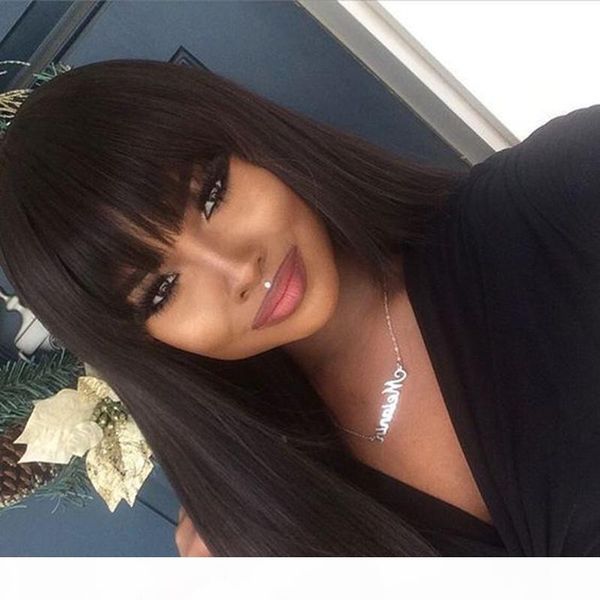human hair lace front wigs bangs glueless virgin peruvian hair silky straight pre plucked full lace human hair wig with bangs, Black;brown
human hair lace front wigs bangs glueless virgin peruvian hair silky straight pre plucked full lace human hair wig with bangs, Black;brown