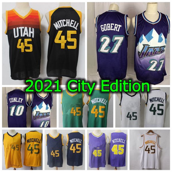 2021 mens donovan 45 mitchell swingman jersey stitched city utahs edition mike 10 conley rudy 27 gobert basketball jerseys with logo tags, Black;red 
2021 mens donovan 45 mitchell swingman jersey stitched city utahs edition mike 10 conley rudy 27 gobert basketball jerseys with logo tags, Black;red