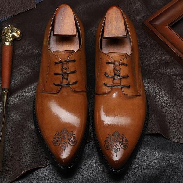 new arrival man formal dress shoes genuine leather laces derby wedding oxfords pointed toe men's handmade office flats dx106, Black
new arrival man formal dress shoes genuine leather laces derby wedding oxfords pointed toe men's handmade office flats dx106, Black