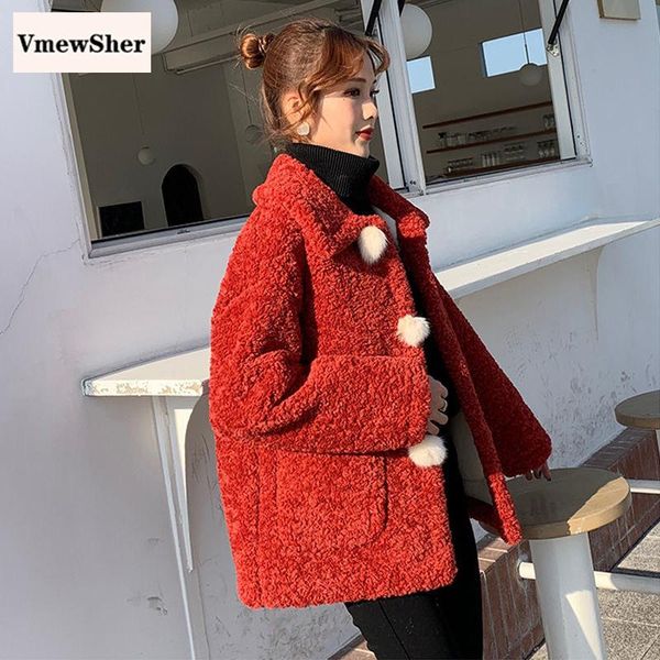 women's fur & faux vmewsher women winter coat lamb cashmere hair ball single breasted teddy jacket warm long sleeve outwear overcoat, Black
women's fur & faux vmewsher women winter coat lamb cashmere hair ball single breasted teddy jacket warm long sleeve outwear overcoat, Black