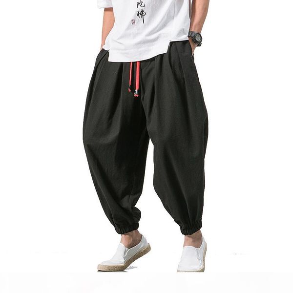 chinese summer style harem fashion pants men casual loose cotton linen sweatpants jogger pants streetwear trousers, Black
chinese summer style harem fashion pants men casual loose cotton linen sweatpants jogger pants streetwear trousers, Black