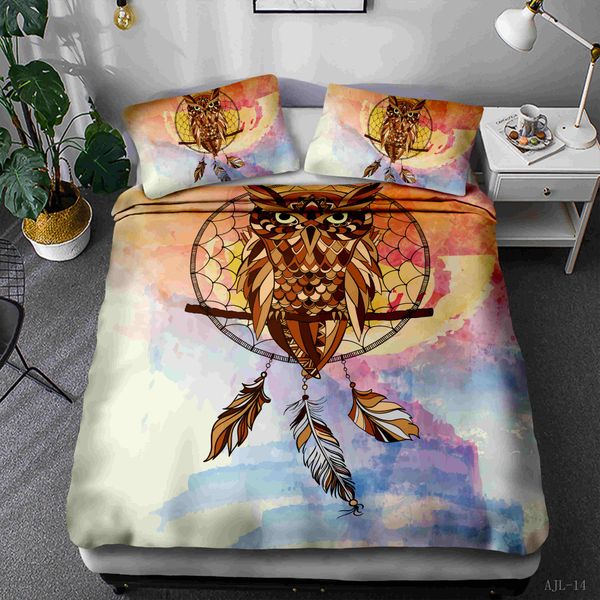 cartoon owls printed 2/3pcs duvet cover & pillow case set single twin full queen size bedding sets for kids
cartoon owls printed 2/3pcs duvet cover & pillow case set single twin full queen size bedding sets for kids